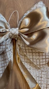 Champagne Tree Topper Bow 11" Wide With Double Tails - Etsy UK