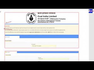 Coal India Limited (CIL) Online Application form filling process. How to apply CIL form?