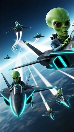 Aliens are driving car's and jet's #foryou #cartoon