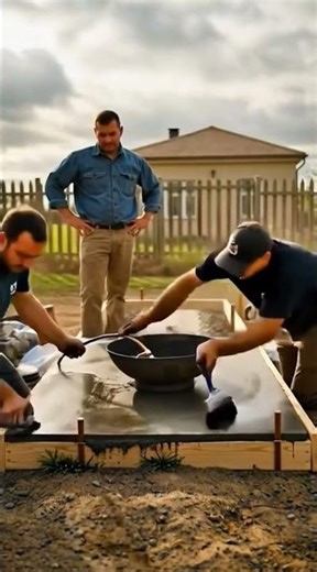 Dirt Backyard to Polished Concrete Patio With Fire Pit 🔥 | Satisfying Full Timelapse Transformation