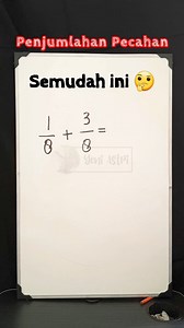 Semudah ini⁉️. penjumlahan pecahan penyebut sama. Kelas 4 sd kurikulum merdeka.. #matematika #Penjumlahanpecahan #kelas4sd #trikmatematika | Yeni Astri