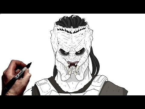 How To Draw Dek | Step By Step | Predator Badlands