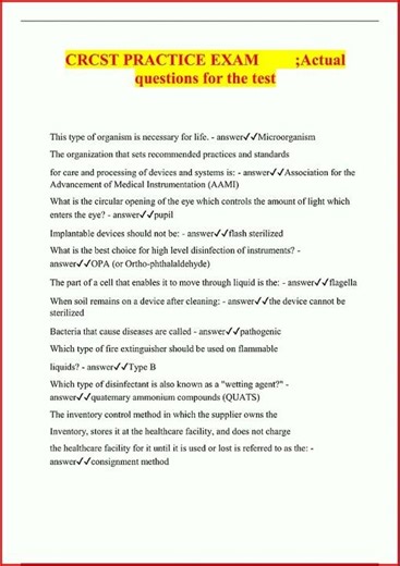 Crcst Practice Exam Actual Questions For The Test video