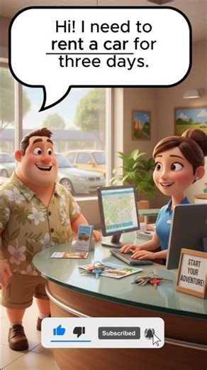 🚘How to Rent a Car in English | Rent a Car English Conversation | Daily English Conversation