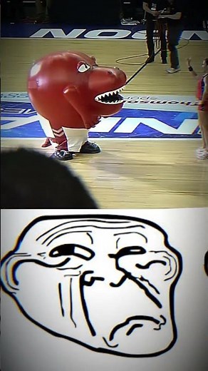 Toronto Raptors Mascot EATS a Cheerleader?! This Is HILARIOUS! 😂🦖#trollface #trollfaceedit #shorts