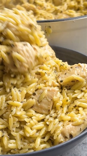 11K views · 92 reactions | Keep dinner easy with Lemon Chicken and Orzo! A zesty, creamy, one-pot meal packed with chicken, parmesan, and herbs that's ready in 45 minutes. https://thestayathomechef.com/lemon-chicken-and-orzo/ | Recipes | Facebook
