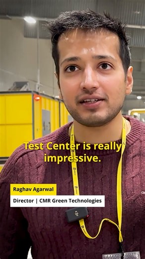 CMR Green Director Raghav Agarwal calls STEINERT's Test Center in Germany "really impressive"