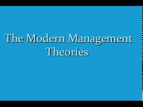 The Modern Management Theories