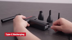 Shop-Vac Electric Air Duster, 100000RPM Cordless Air Blower with Brushless Motor, Rechargeable and Variable Speed Dust Blower for Computer, Keyboard, House, Outdoor and Car