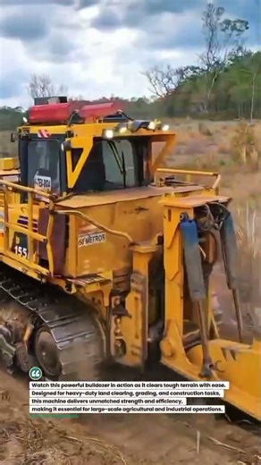 Powerful Bulldozer Clearing Land Fast 🚜💥 #Bulldozer #LandClearing #HeavyEquipment
