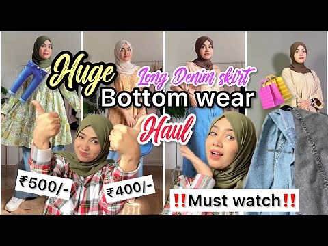 Modest Jeans Haul | Denim Skirt, Baggy & Palazzo Jeans Styling