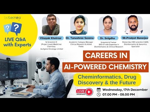 LIVE Q&A Session : Careers in AI-Powered Chemistry – Cheminformatics, Drug Discovery & the Future 📱