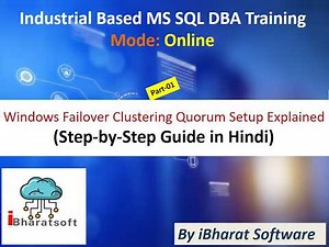 Windows Failover Clustering Quorum Setup Explained (Step-by-Step Guide) #sqldba #ibharatsoftware