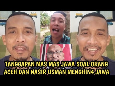 The Javanese people's response to Nasir Usman and the Acehnese pro-vok4t0r calling Java a pest