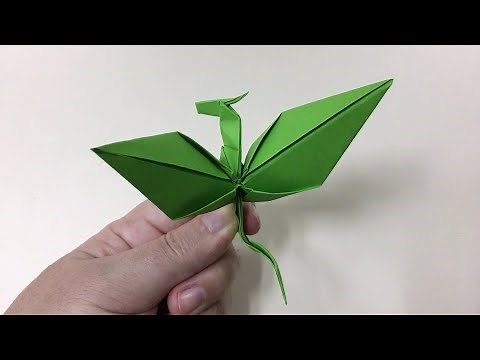 Origami Drache | ein drachen aus papier - basteln | Papierdrachen