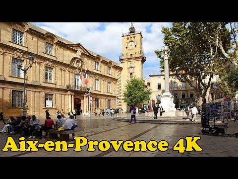 Aix-en-Provence, France Walking tour [4K].