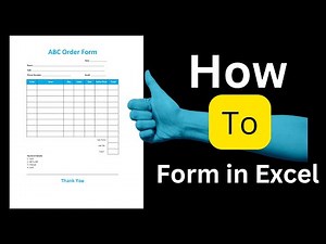 How to create order form in excel || Form