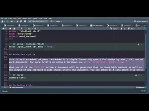 utiliser le logiciel statistique R, Rmarkdown