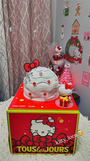 kittyloco | Check out this adorable Hello Kitty Holiday Cake at @touslesjoursusa! It's a tree-shaped delight with fresh strawberry yogurt cream,... | Instagram