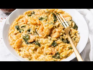 One-pan creamy lemon shrimp with orzo—easy, cozy, and ready in 40 minutes.
