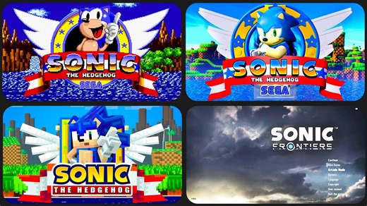 Evolution of start screen in Sonic games