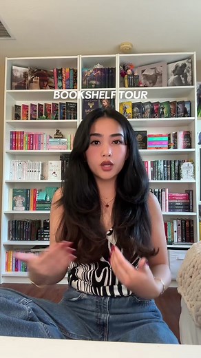 heres my bookshelf tour 🥹🤍 i want more shelf decorations but here she is #bookshelftour #bookshelf #bookshelforganization #booktok #bookshelves #billybookcase #books #tbrlist #tbr #booklover #book #booknook #readingcorner #bookrecs #throneofglass #bookish #bookworm #reading #bookcommunity #romancebooks #bookshelf #read #romance #reader #fantasy #longervideos #bookrecommendations