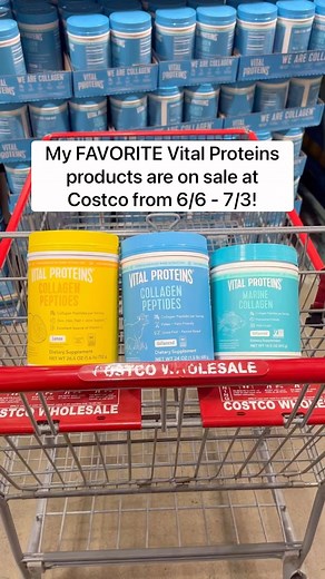 Costco Buys on Instagram: "🥰 My FAVORITE collagen powder is on sale! Save $7 on @VitalProteins Unflavored Collagen Peptides at Costco through 7/2! #vitalpartner 👏🏼 Vital Proteins Collagen Peptides are my go-to for helping to support healthy skin, hair, nails, joints, bones!, and a youthful appearance!**^ I LOVE how versatile Vital Proteins Collagen Peptides are…mix into water, beverages, smoothies, coffee, and food recipes! 👏🏼 Plus they’re made without gluten & dairy! Stock up on Vital Prot