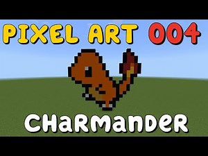 Minecraft Pixel Art Tutorial - Charmander (#004 Pokémon)