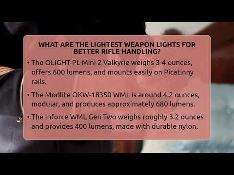 What Are The Lightest Weapon Lights For Better Rifle Handling? - Tactical Locker Experts