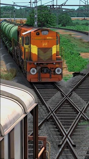 Trains Crossing On Same Railroad l Train Simulator Game #train #trainsimulator #traingame #railroad