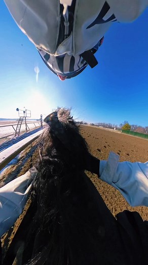 Breezing a tough horse from start to finish. #jockey #feelinggood #racehorses #goodvibes #parx #horsepower #insta360x4 #sunrise #nomusic #loveyourself #goodmorning #soberlife #comeback