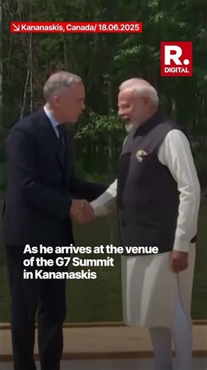 PM Modi Shakes Hands With Canadian PM Mark Carney As He Welcomes Him At G7 Summit in Kananaskis