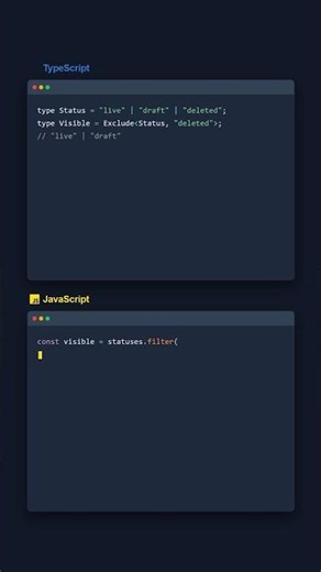 ExcludeT, U — TypeScript vs JavaScript