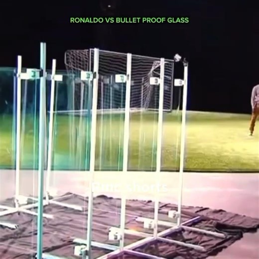 Ronaldo kicks vs ROBOT KEEPER (Bulletproof Glass Test) 😱