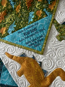 Custom Embroidered Quilt Label Triangle Corner Pocket Label Personalized Cotton Fabric Tag for Quilts Customized Heirloom Quality Embroidery - Etsy