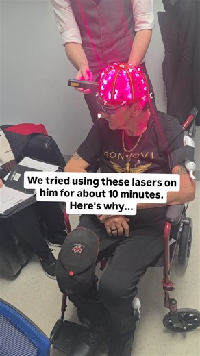 Bright Minds Neurodevelopment on Instagram: "You would never guess why...Read below👇 What you’re seeing isn’t just light therapy, it’s targeted brain stimulation. This gentleman struggles with walking, talking, and coordinated movement. So we used two forms of light-based neurologic therapy: 🔴 Red Light Helmet Supports brain metabolism, oxygenation, and mitochondrial function. 🔦 Cold Laser to the Cerebellum Targets balance, coordination, speech, emotional regulation, and movement planning. Wh
