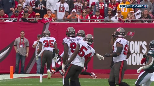 Mike Edwards reads Hurts' end-zone heave for sideline INT