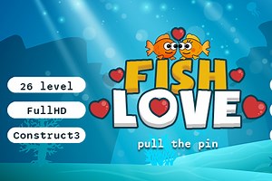 Fish Love - pull the pin. Template - Free Addicting Game ★★★★★