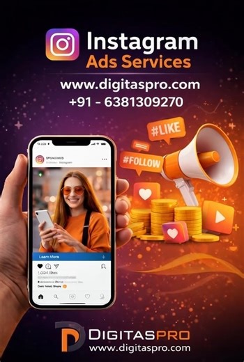 DigitasPro Technologies on Instagram: "📢 Advertise smarter. Grow faster. Professional Instagram Ads Services designed to deliver real results. 🔗 www.digitaspro.com 📞 +91 6381309270 Hashtags: #InstagramAdsExpert #DigitalAdvertising #SocialMediaAgency #BusinessAds #PerformanceMarketing #OnlineBranding #digitaspro"