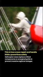 The Insane Physics of Helicopter Live-Line Maintenance