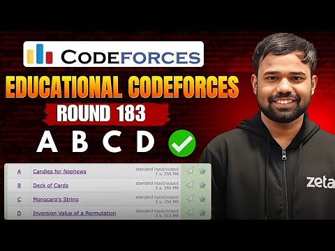 Educational Codeforces Round 183 Solutions | Inversion Value of a Permutation | Monocarp's String