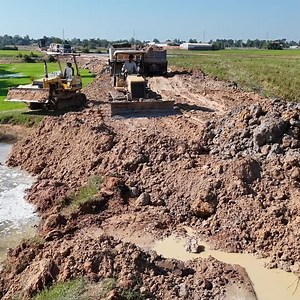 134K views · 500 reactions | Amazing Working Dozer Starting Perfect PROJECT!! Delete Water by Dump Trucks 5-T Overloading Dirt | BulldozeR PoweR | Facebook