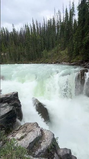 📍 Sunwapta Falls, Jasper National Park, Alberta 🇨🇦
