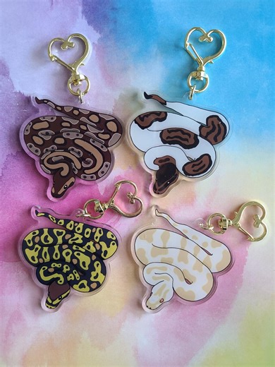 Ball Python Acrylic Pet Keychain/adorable Kawaii Charm/reptile Lover Gift/pet Loss Memorial Memento - Etsy