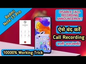 How To Record Call Without Warning in Redmi Note 11 Pro, Redmi Note 11 Pro Call Recording Setting