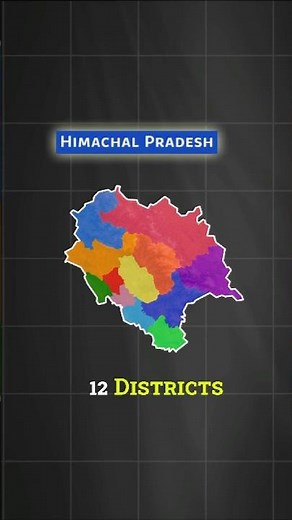 Himachal Pradesh Divisions and Districts #shorts #himachal #india #geography #district #upsc