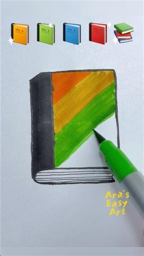 📙📗📘📕📚 Satisfying Art Colouring ‪@ArasEasyArt‬ #art #satisfying #ytshorts #viral