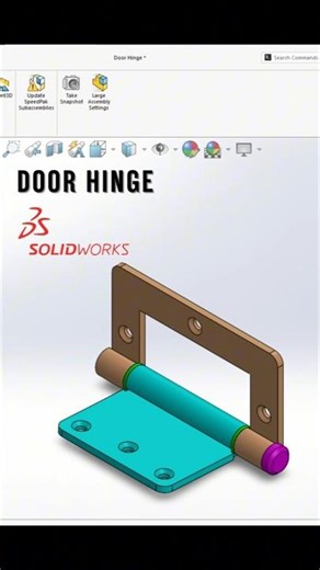 Door Hinge | SolidWorks | 3D Part Modeling |