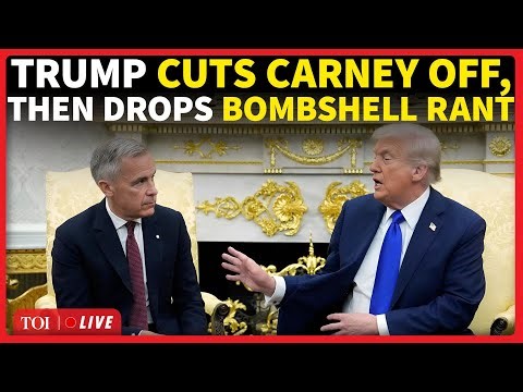 LIVE: Trump CUTS OFF Carney Mid-Talk, Then Unleashes Shocking Rant During Trade Deal Talks