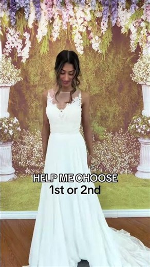 Which wedding dress are you choosing? 1 or 2? #shorts